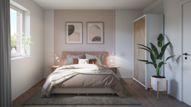 Rendu 3D photoréaliste d'une chambre d'un appartement