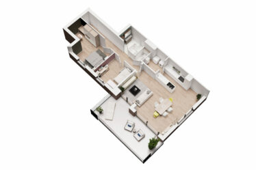 Rendu 3D d'un appartement