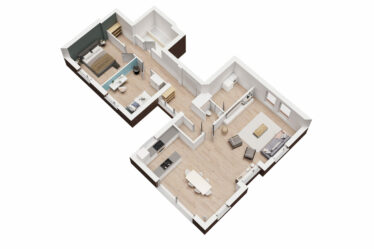 Rendu 3D d'un appartement