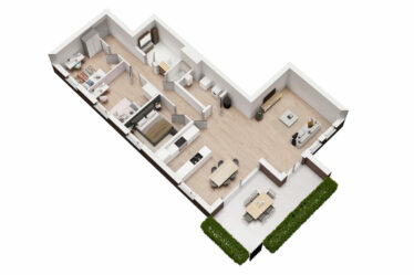 Rendu 3D d'un appartement