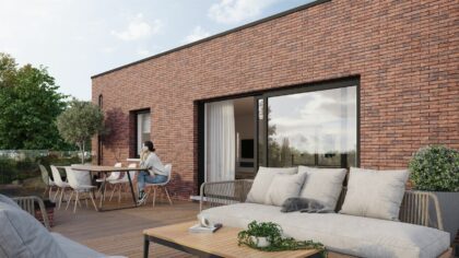 Rendu 3D photoréaliste d'une terrasse d'appartement